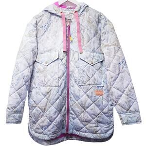 NIKKI JONES Montreal Floral Quilted Hooded Jacket Fully Lined Women's Size Small